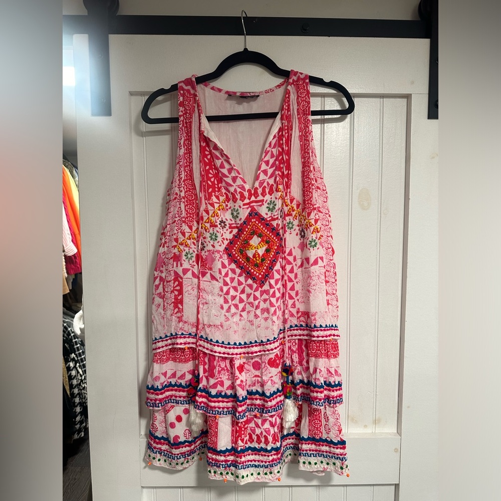 Hemant And Nandita Esoteric Tunic/Ruffle Tiered D… - image 2